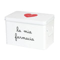 SIMPLE DAY Scatola Portamedicinali in Acciaio Verniciato "La mia farmacia" 32x19x20 cm | Bianca
