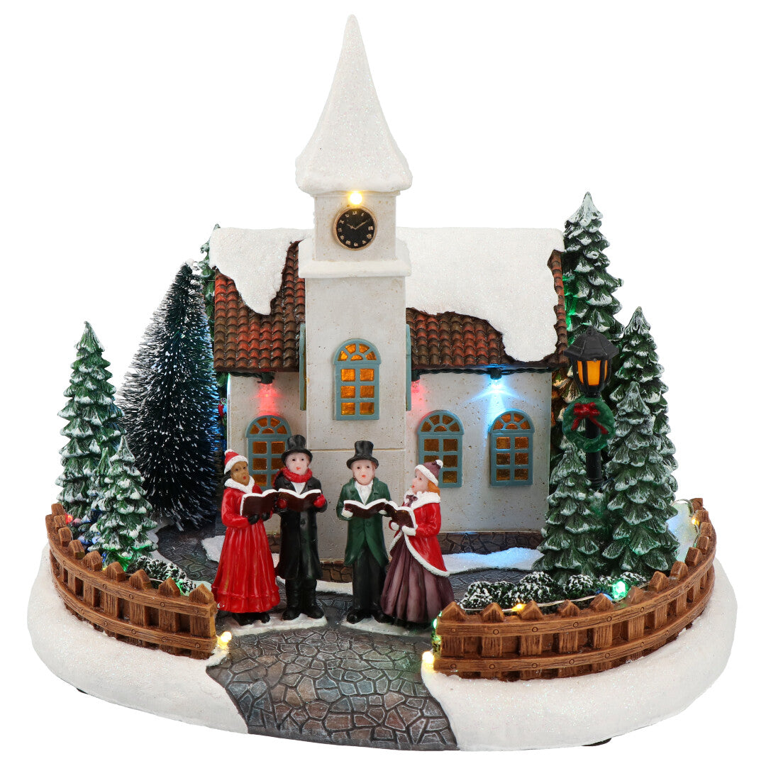 Scene church Multicolor-B/O-LED-25,5x19,5x23,5cm