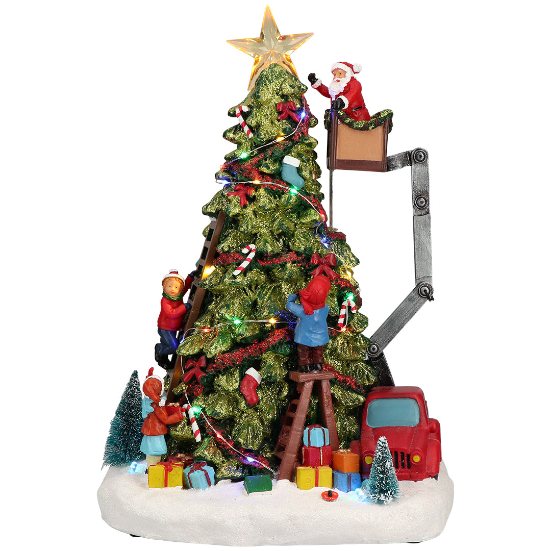 Scene kids climbing tree animatedMulticolor-Adapter-LED-27x21,5x39cm