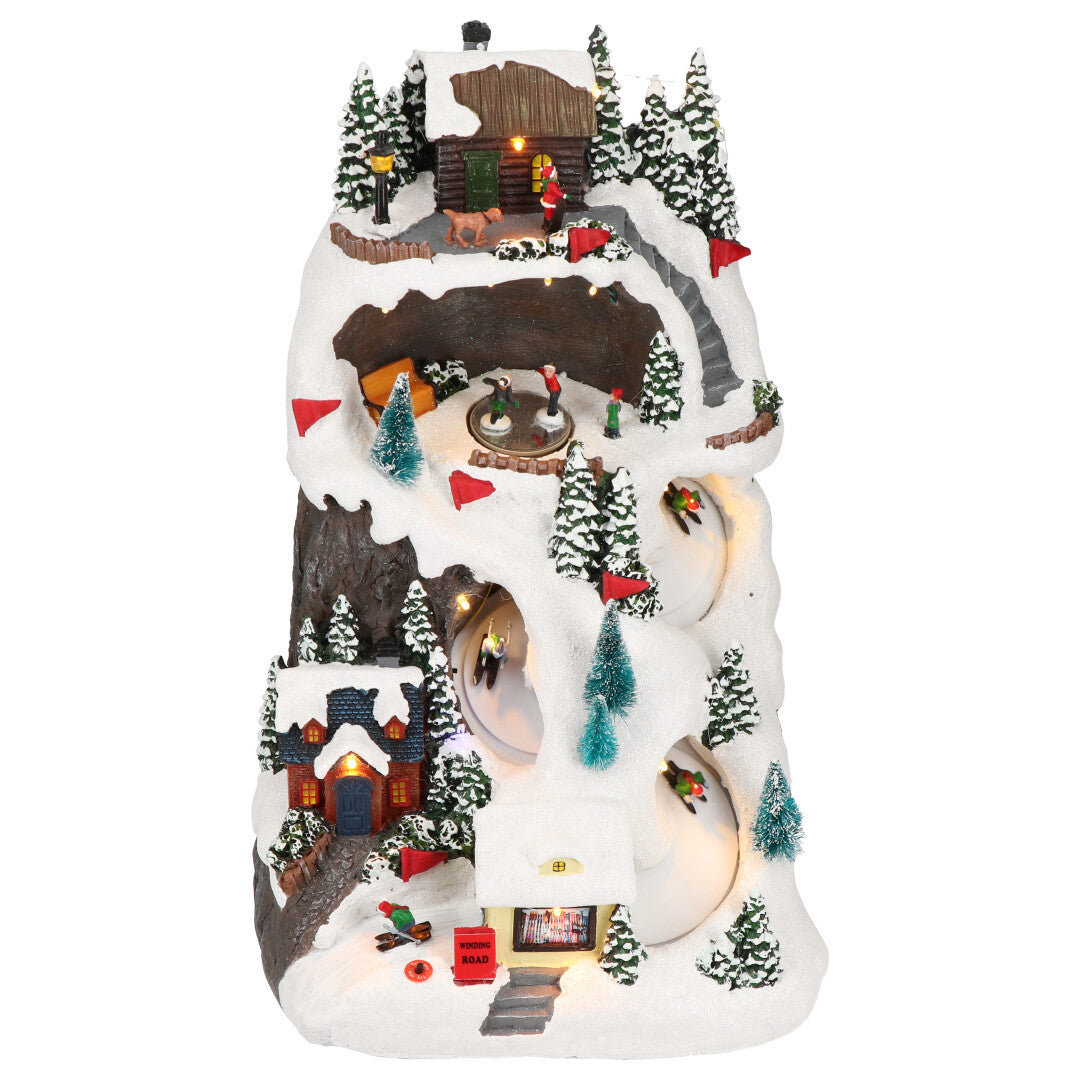 Scene mountain kids skating animated Multicolor-Adapter-LED-