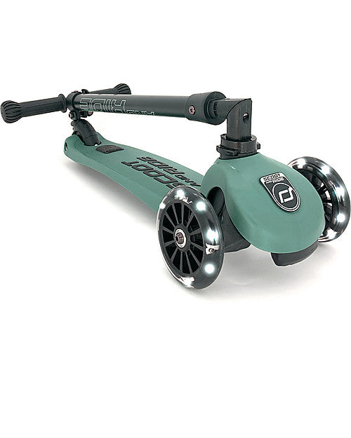 SCOOT AND RIDE - Highwaykick 3S LED – Monopattino Verde Foresta 3-6 anni