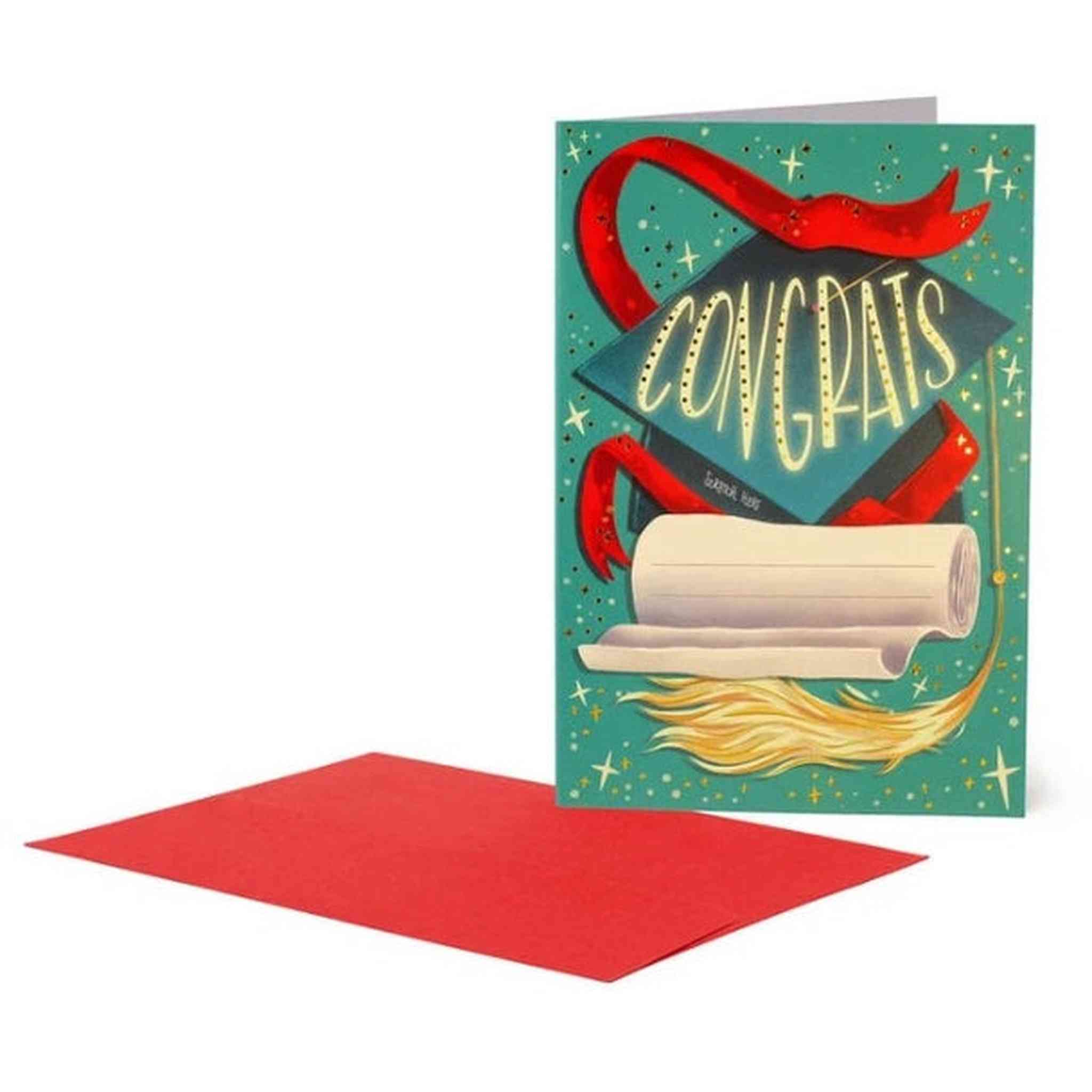 SCRATCH TO REVEAL GREETING CARD - CONGRATS