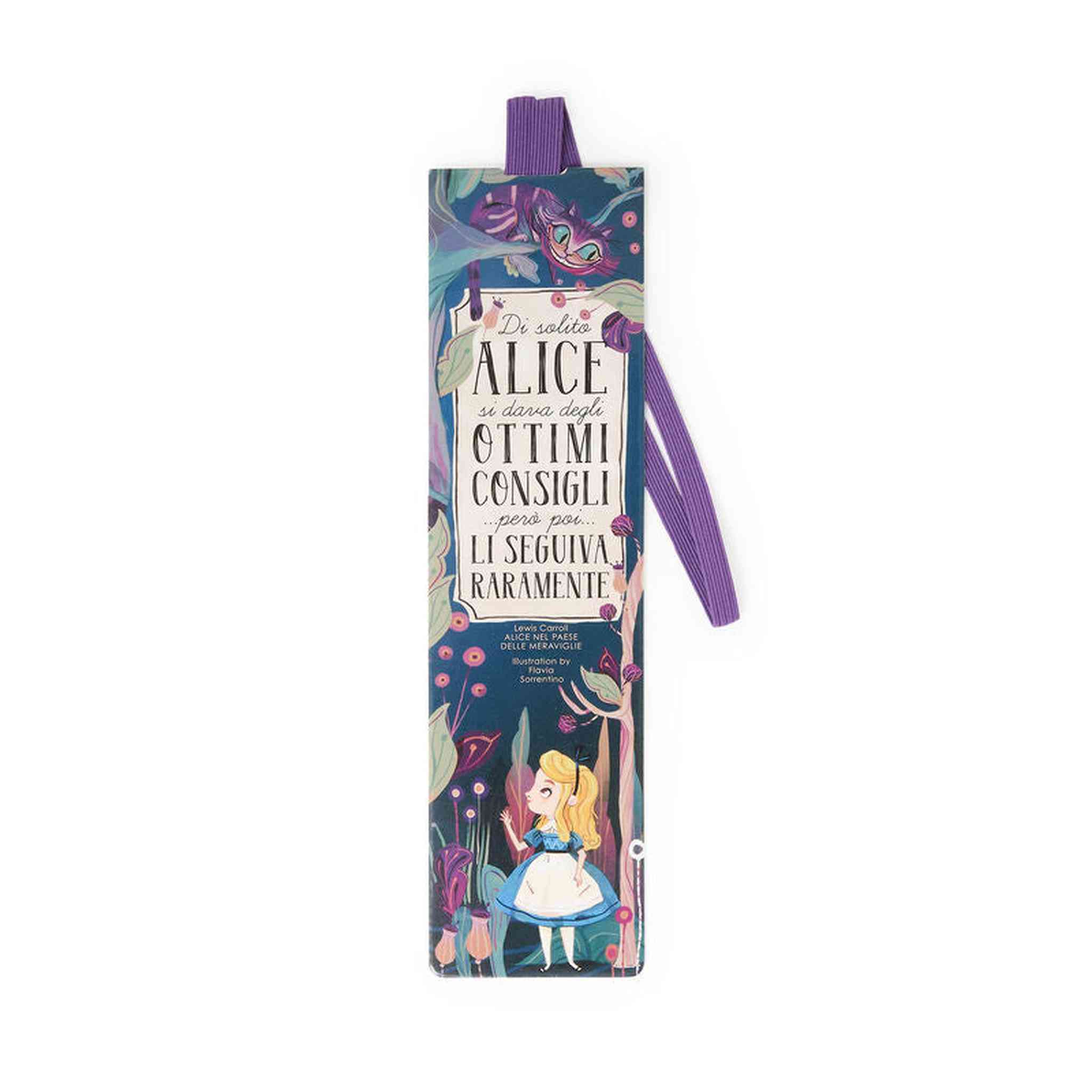 SEGNALIBRO CON ELASTICO - ALICE