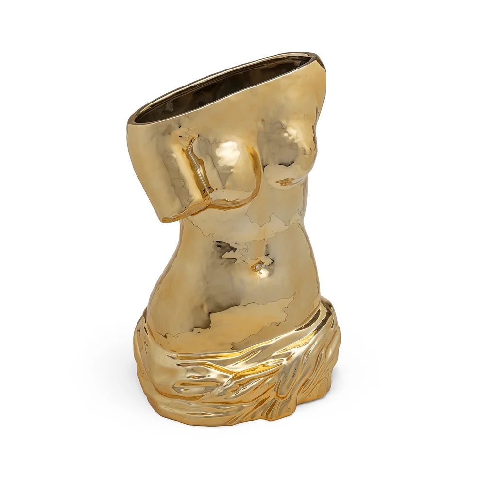 VASO IN CERAMICA "MILO" ORO CM 28X25,5 H.38,5