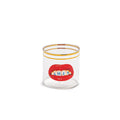 SELETTI - BICCHIERE IN VETRO "TOILETPAPER LOVES SELETTI" Cm.8 h.8-SHIT