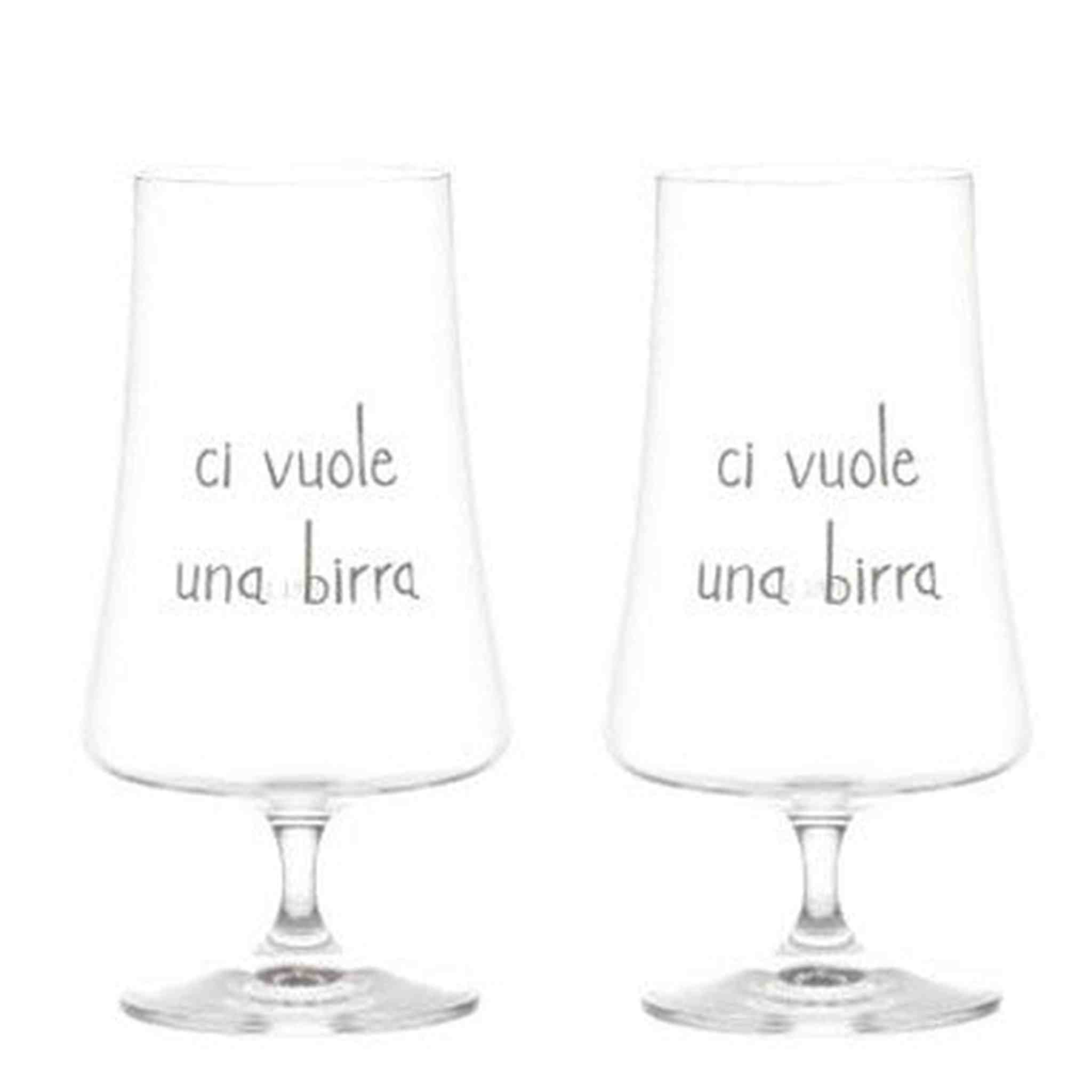 SET 2 CALICI CI VUOLE UNA BIRRA 55CL