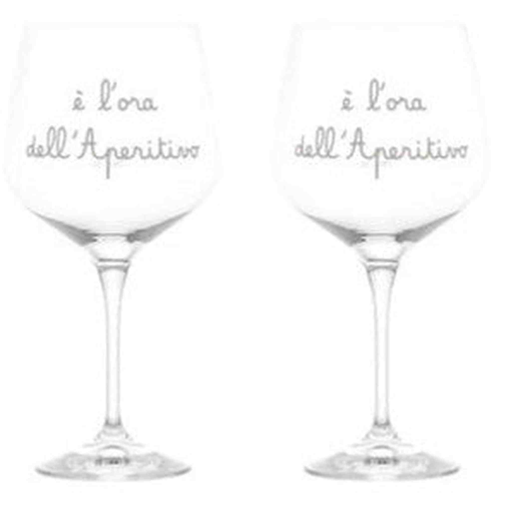 SET 2 CALICI E' L'ORA DELL'APERITIVO 82CL