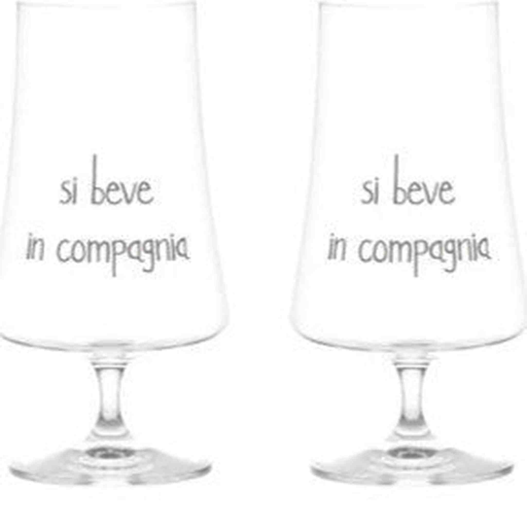 SET 2 CALICI SI BEVE IN COMPAGNIA 55CL