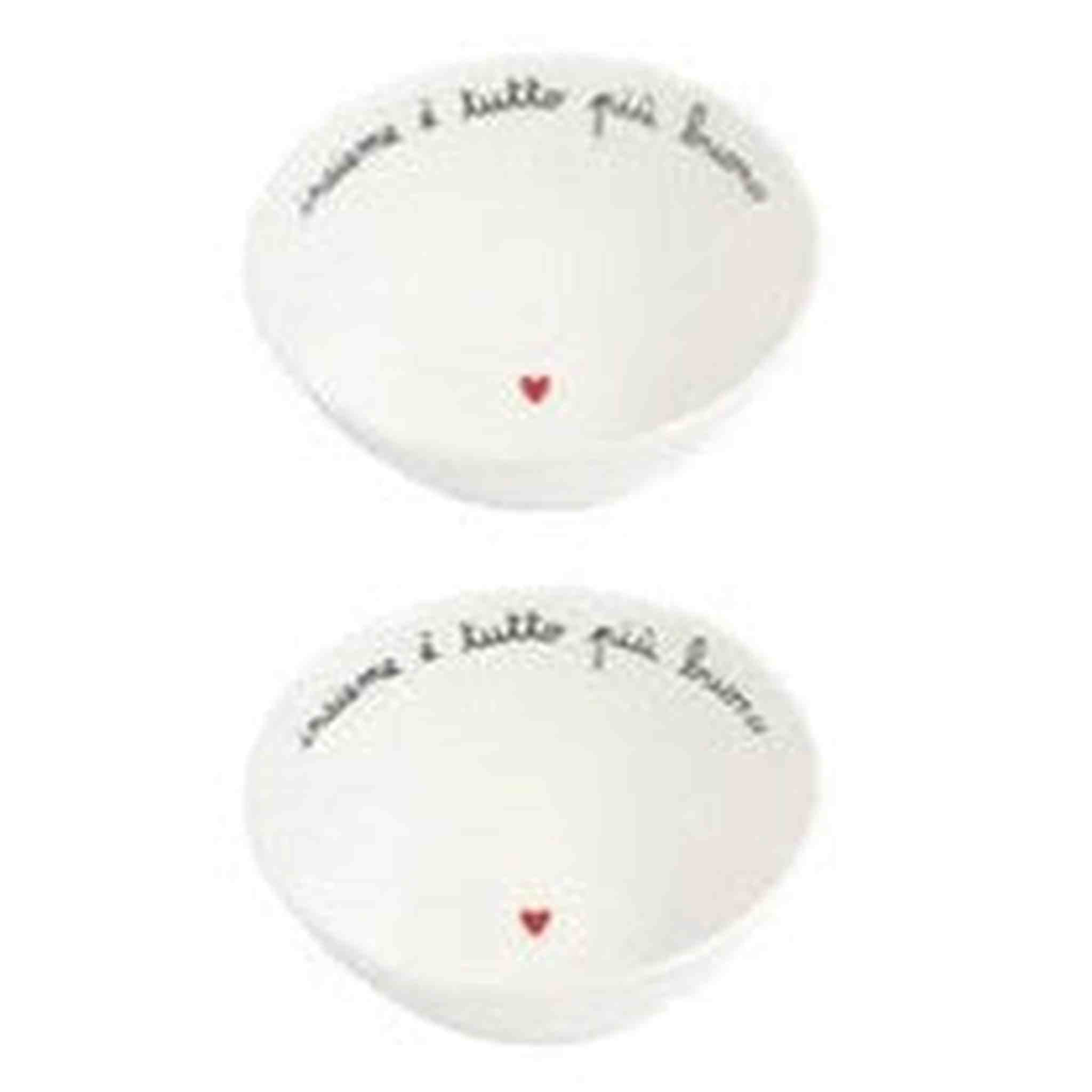 SIMPLE DAY - Set 2 Coppette in Gres – Decoro "Oggi sono felice"