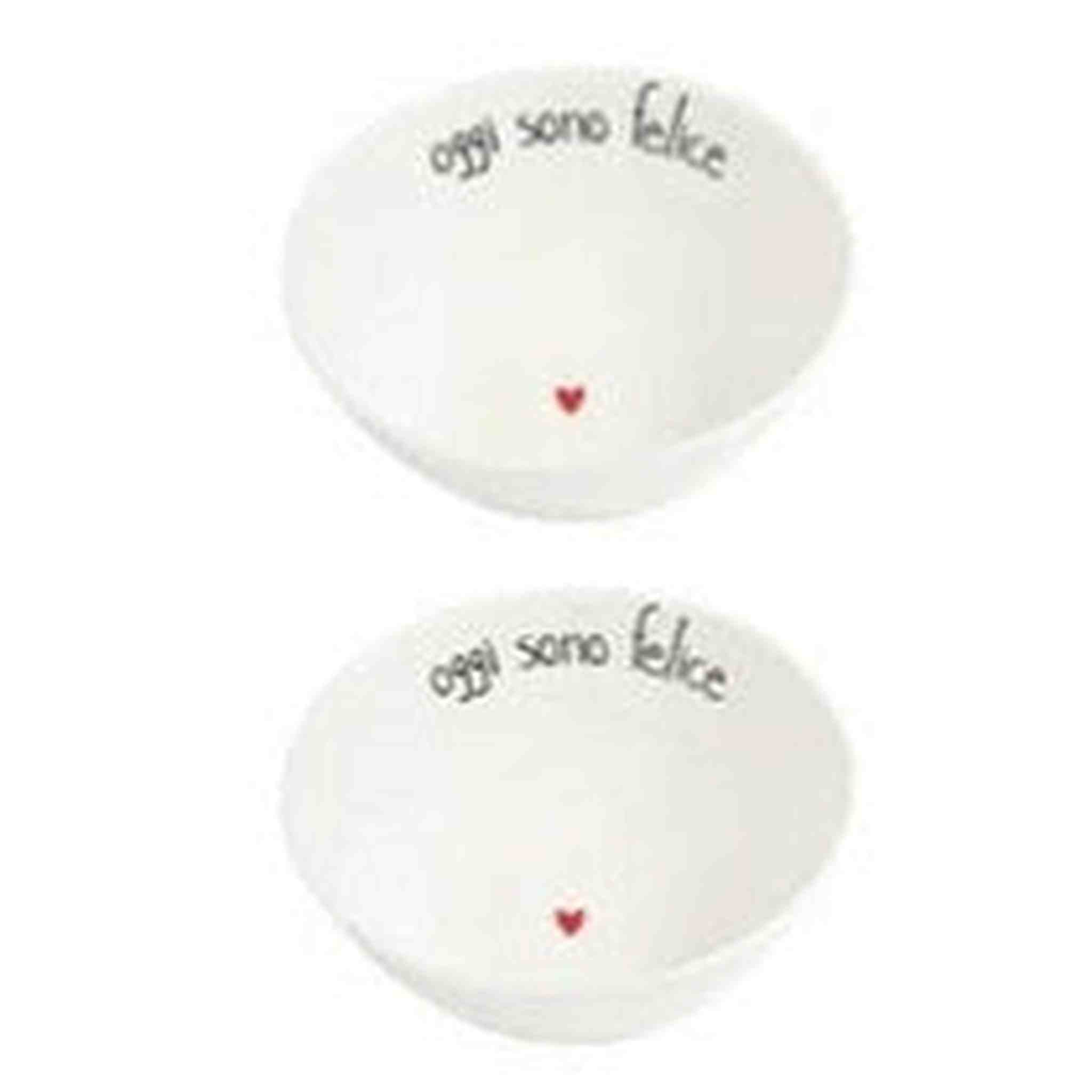 SET 2 COPPETTE D15.5X6.3 OGGI SONO FELICE