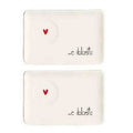 SIMPLE DAY - Set 2 Piattini per Tazze Espresso decoro ...e dolcetto