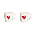 SET 2 TAZZE ESPRESSO CUORE ROSSO