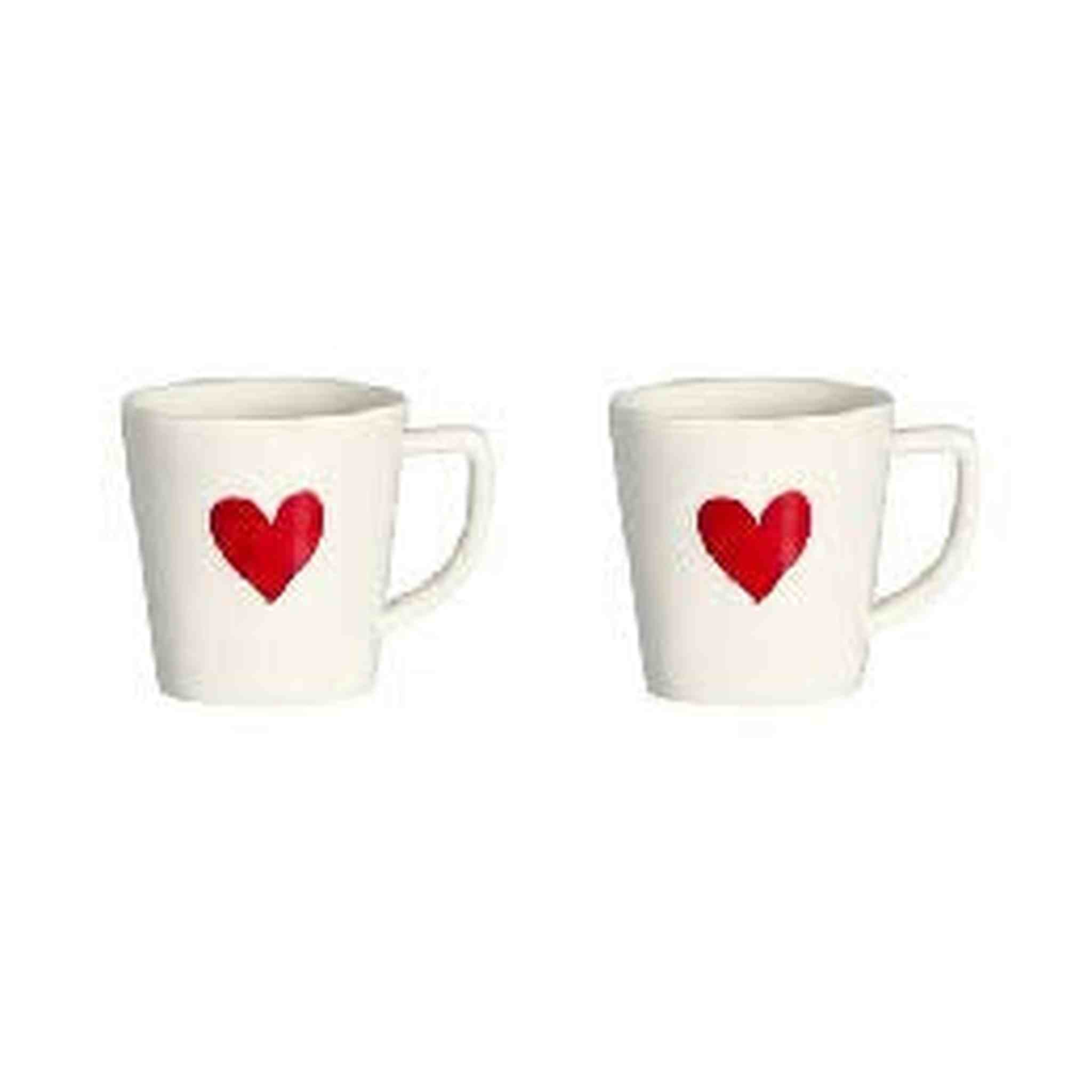 SET 2 TAZZE ESPRESSO CUORE ROSSO