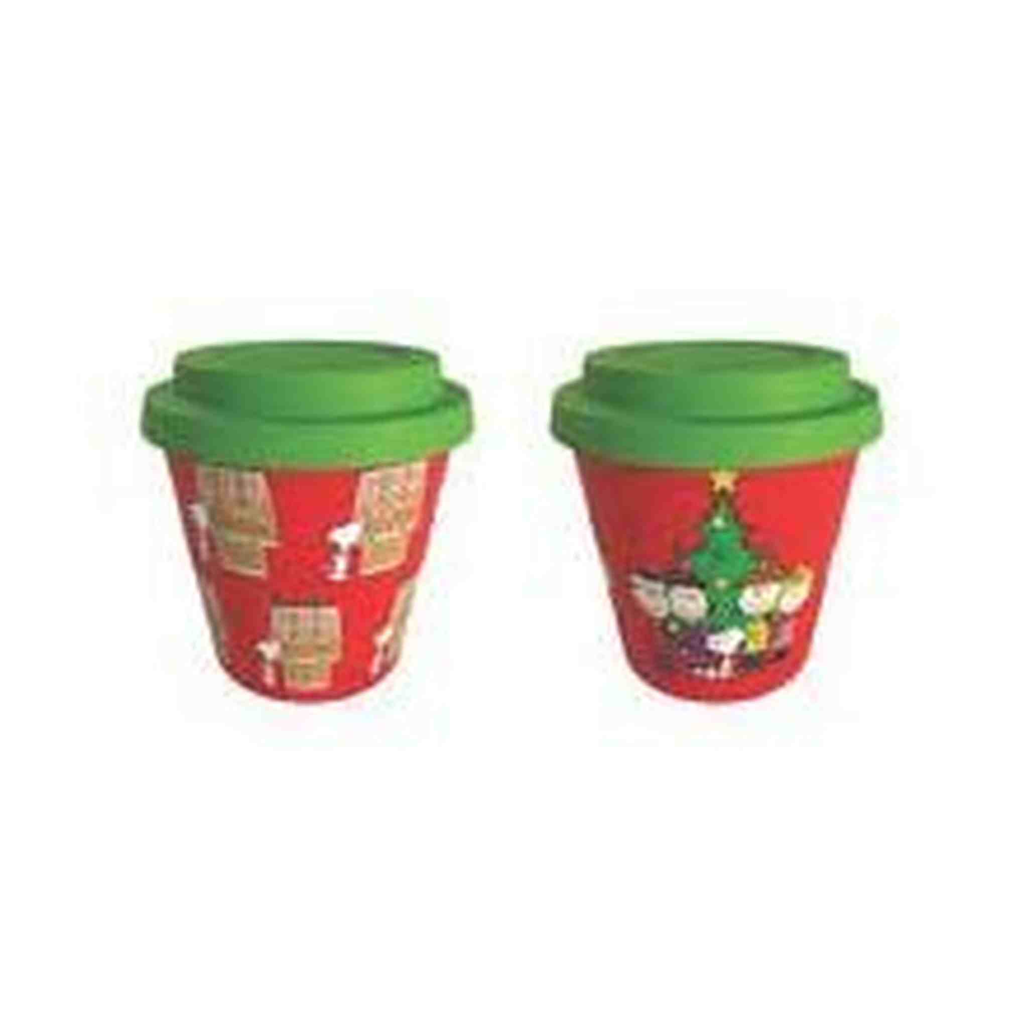 SET 2 TAZZE IN PET 90 ML SNOOPY NATALE 11