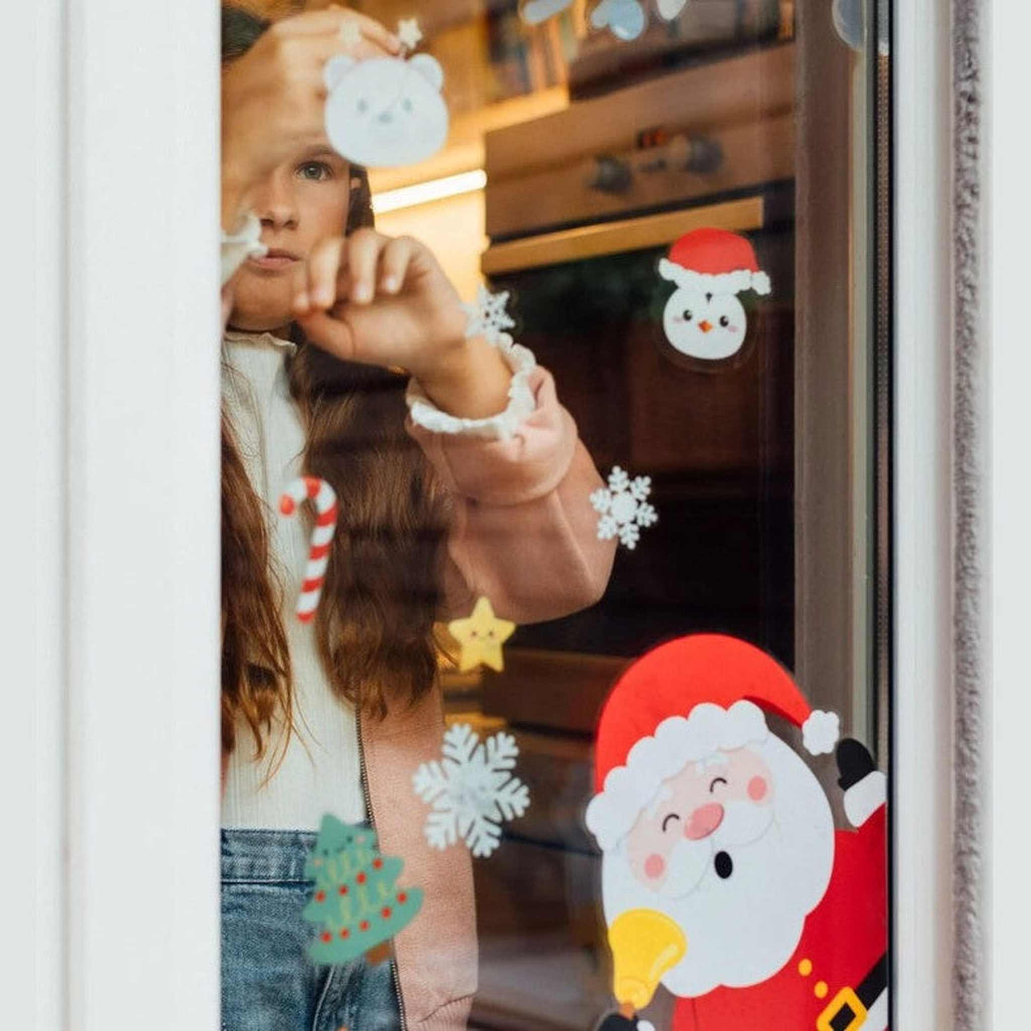 Set 35 Adesivi Elettrostatici per Finestra - Windo-Wow Christmas