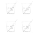 SET 4 BICCH. ESPRESSO BUON CAFFE' BIANCO