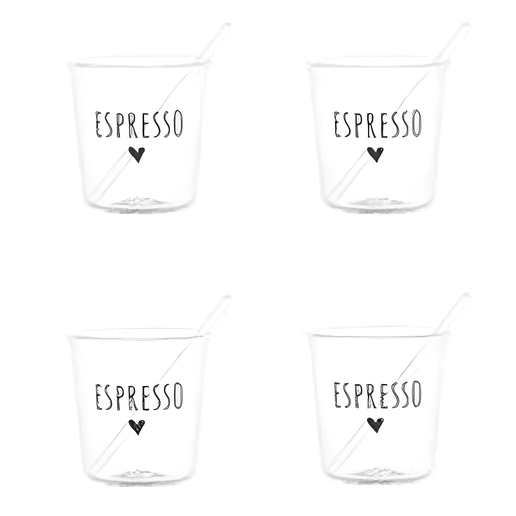 SET 4 BICCH. ESPRESSO ESPRESSO NERO