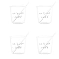 SET 4 BICCH. ESPRESSO HAPPY NERO