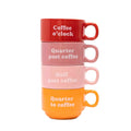 SET 4 TAZZINE "COFFEE CLOCK"