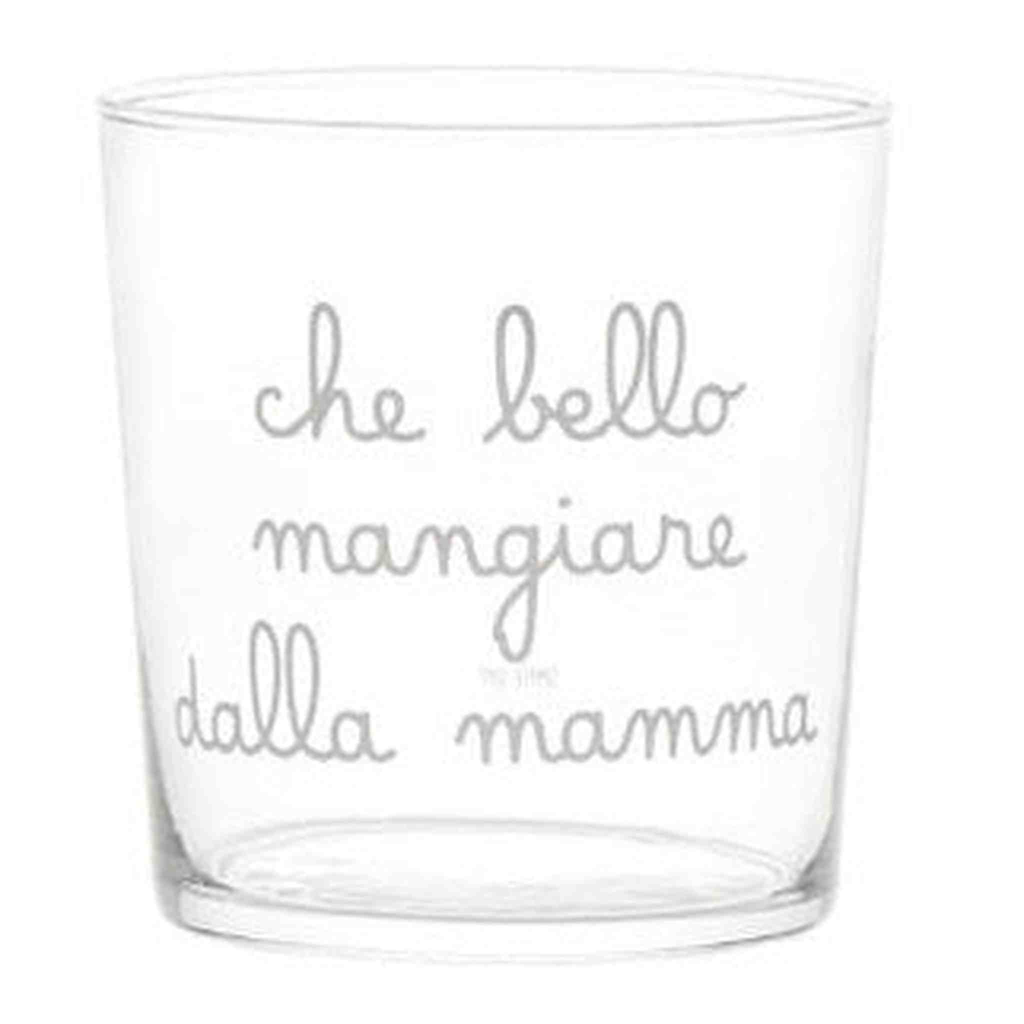 SET 6 BICCHIERI 35CL CHE BELLO MANGIARE DALLA MAMMA
