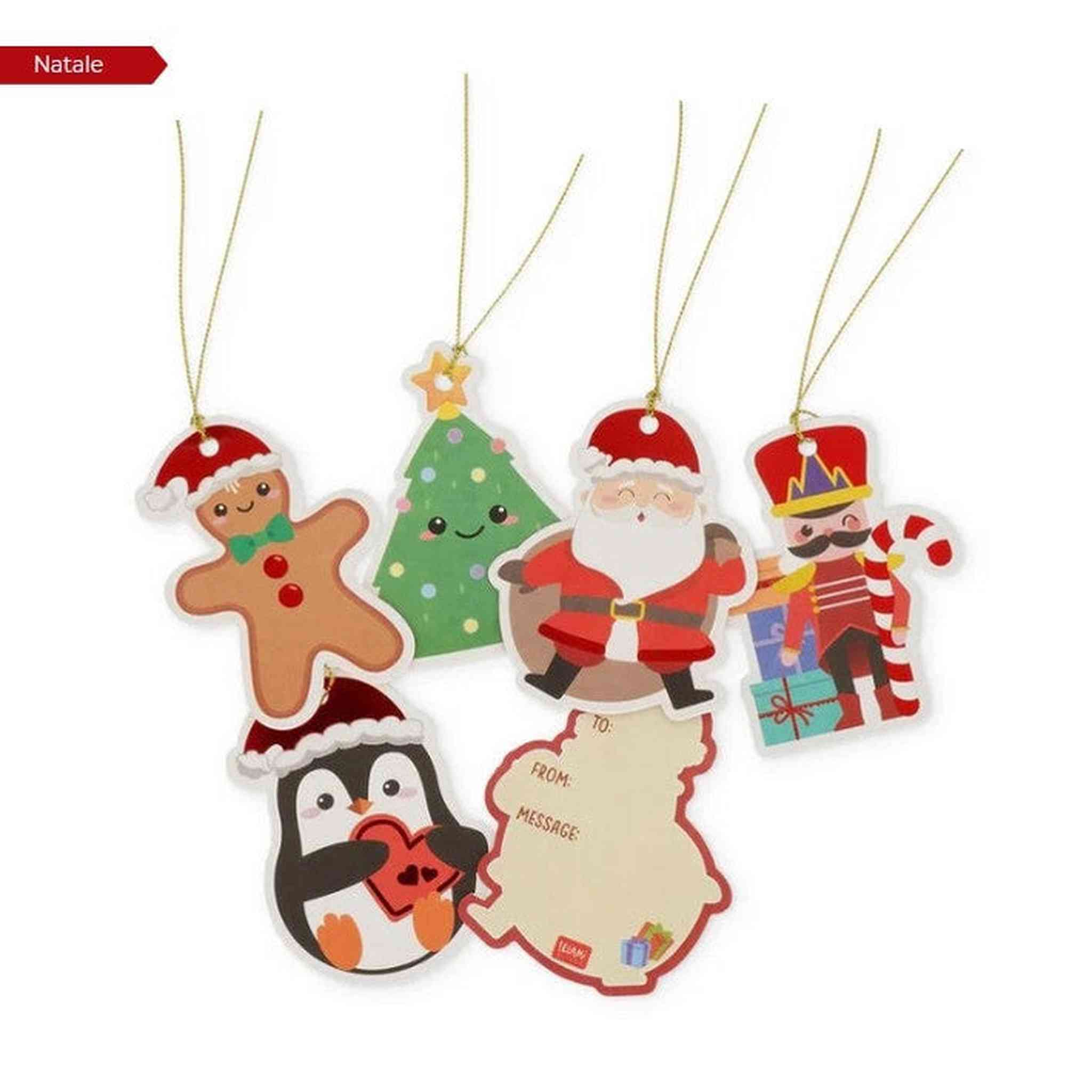 Set di 10 Etichette Regalo Natalizie