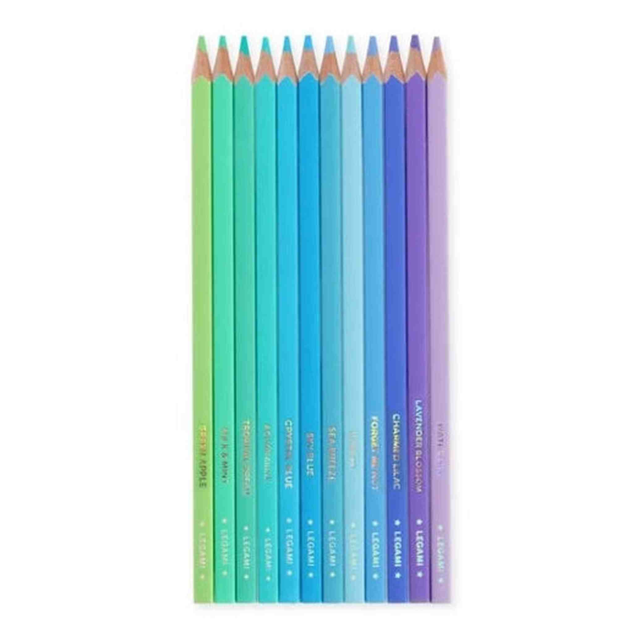 Set di 12 Matite Colorate - Live Colorfully - CYAN