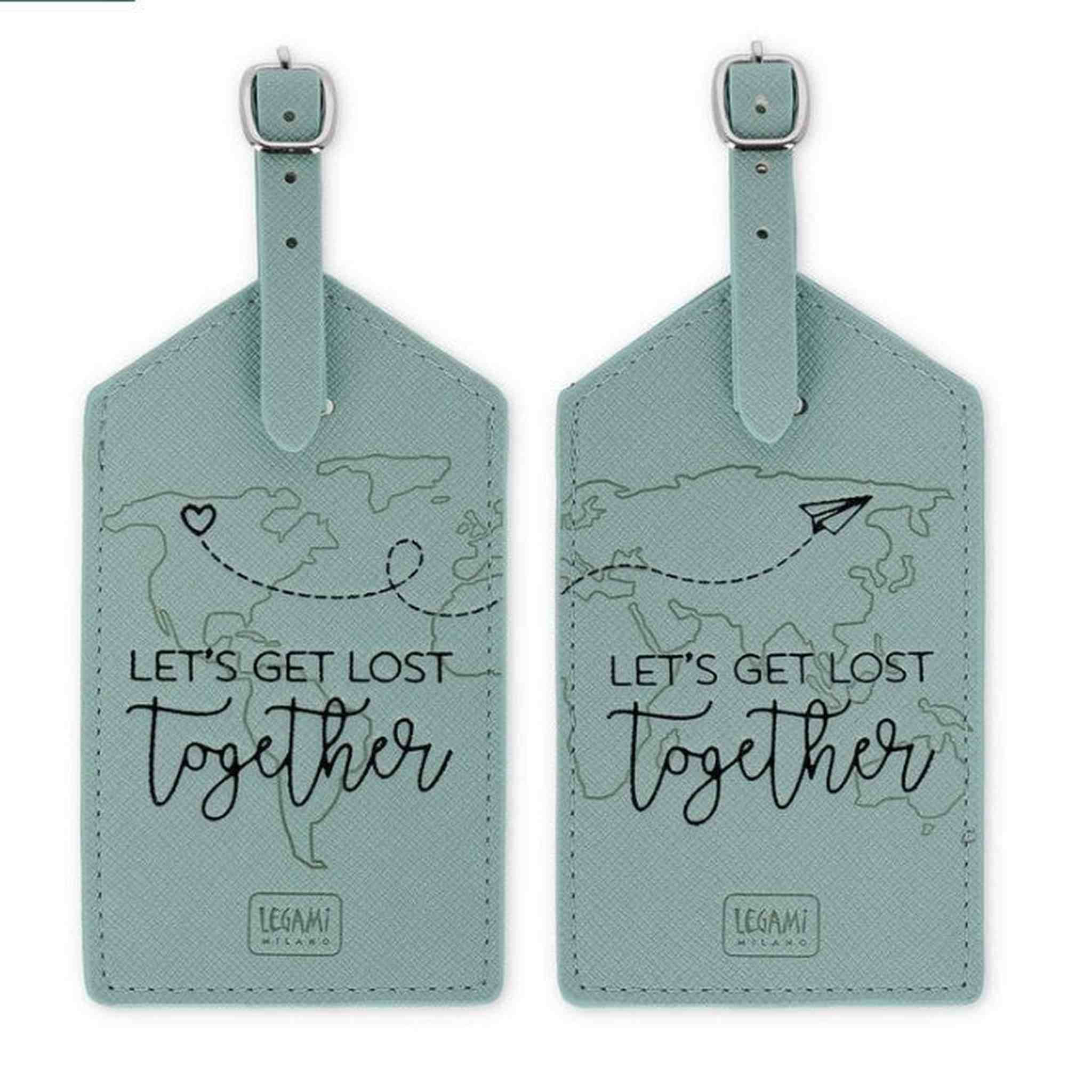 Set di 2 Etichette Bagaglio - Let's Get Lost Together