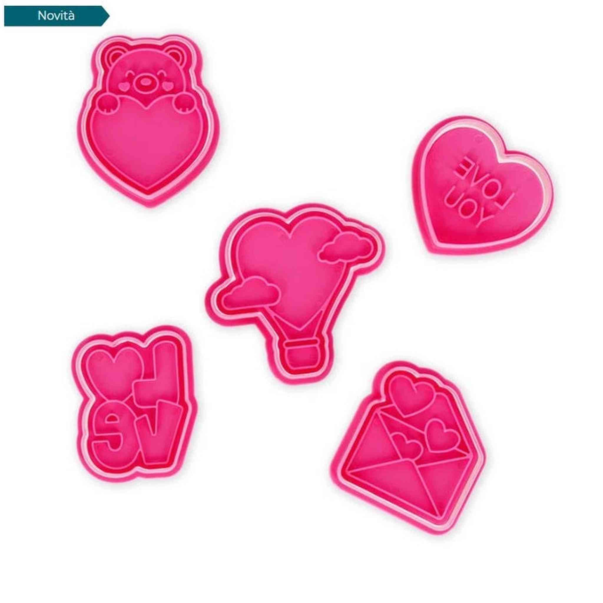 Set di 5 Formine per Biscotti - Cookie Time! - LOVE
