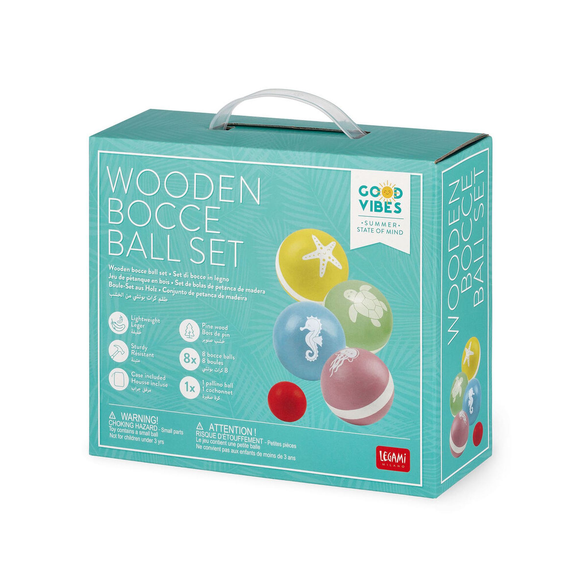 Set di Bocce in Legno - Good Vibes