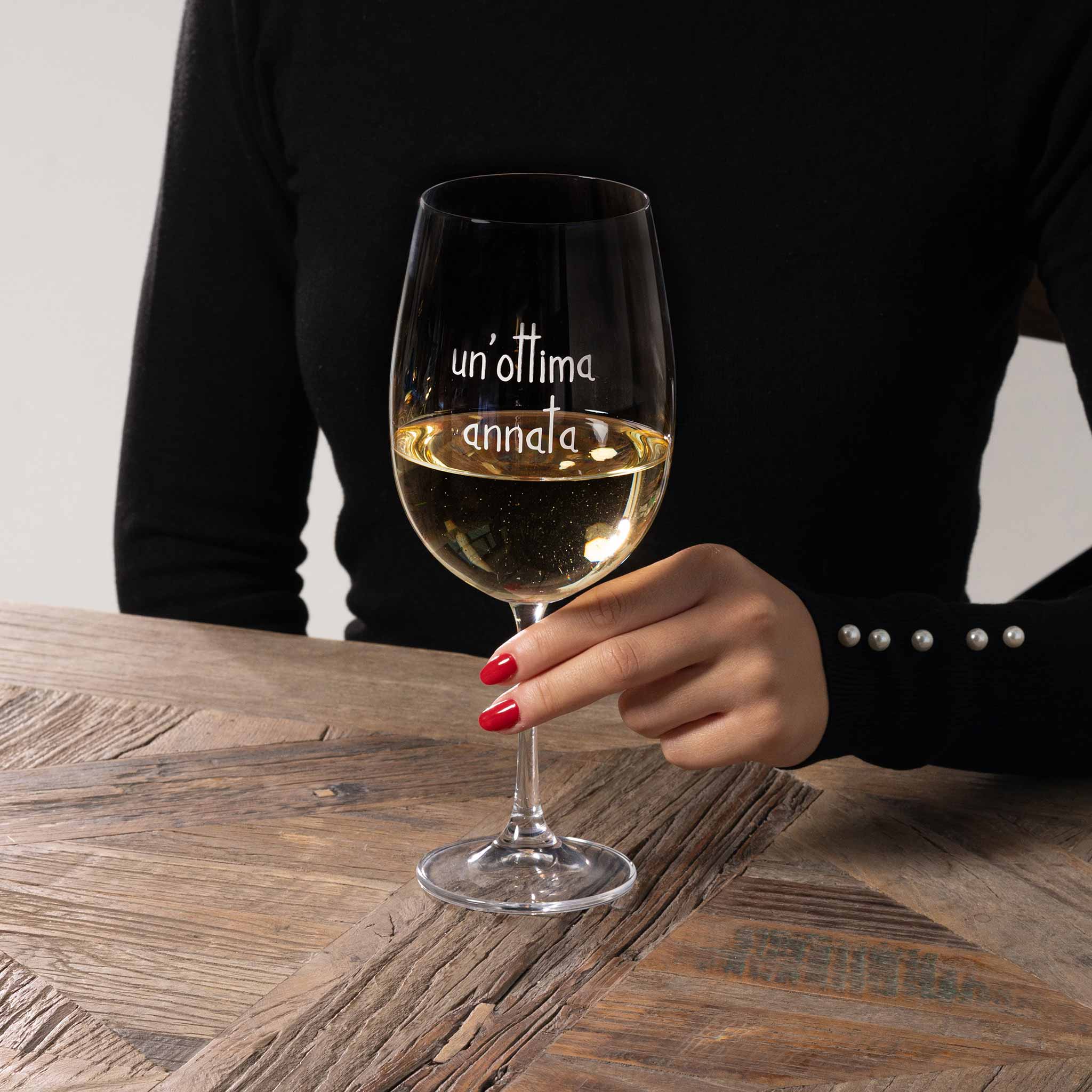 Simple Day Set 2 Calici da Vino Decoro Un'Ottima Annata 64 cl