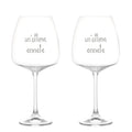 SIMPLE DAY - Set 2 Calici da Vino – Decoro "Un’ottima annata" 77 cl