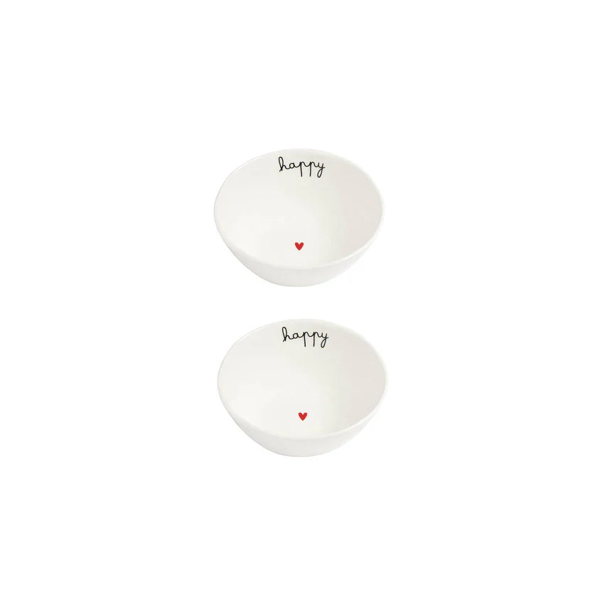 SIMPLE DAY - Set 2 Coppette in Gres “Happy” – Design Italiano