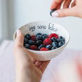 SIMPLE DAY - Set 2 Coppette in Gres – Decoro "Oggi sono felice"