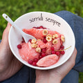 SIMPLE DAY - Set 2 Coppette in Gres – Decoro "Sorridi sempre"