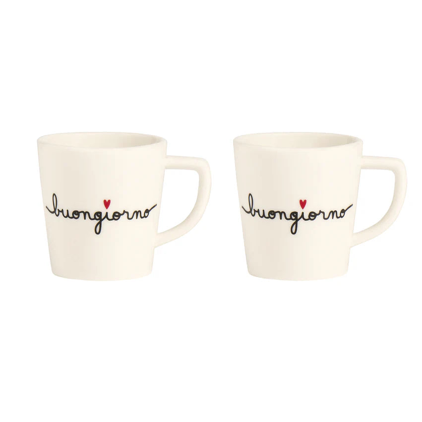 SIMPLE DAY - Set 2 tazzine espresso decoro Buongiorno