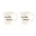 Simple Day Set 2 tazzine espresso in gres porcellanato Sorridi sempre 100 ml
