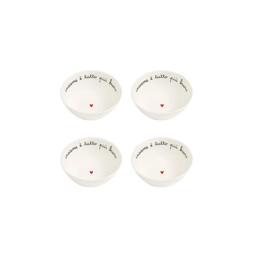 Simple Day Set di 4 Coppette in Grès 10,5x4 cm - Insieme è tutto più buono