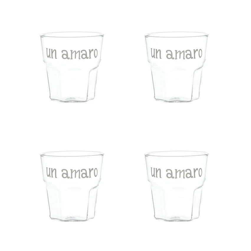 Simple Day Set 4 Bicchierini da Liquore Un Amaro 13 cl