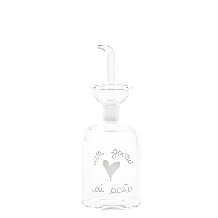 Simple Day Bottiglia per aceto in vetro borosilicato Un Goccio di Aceto 350 ml