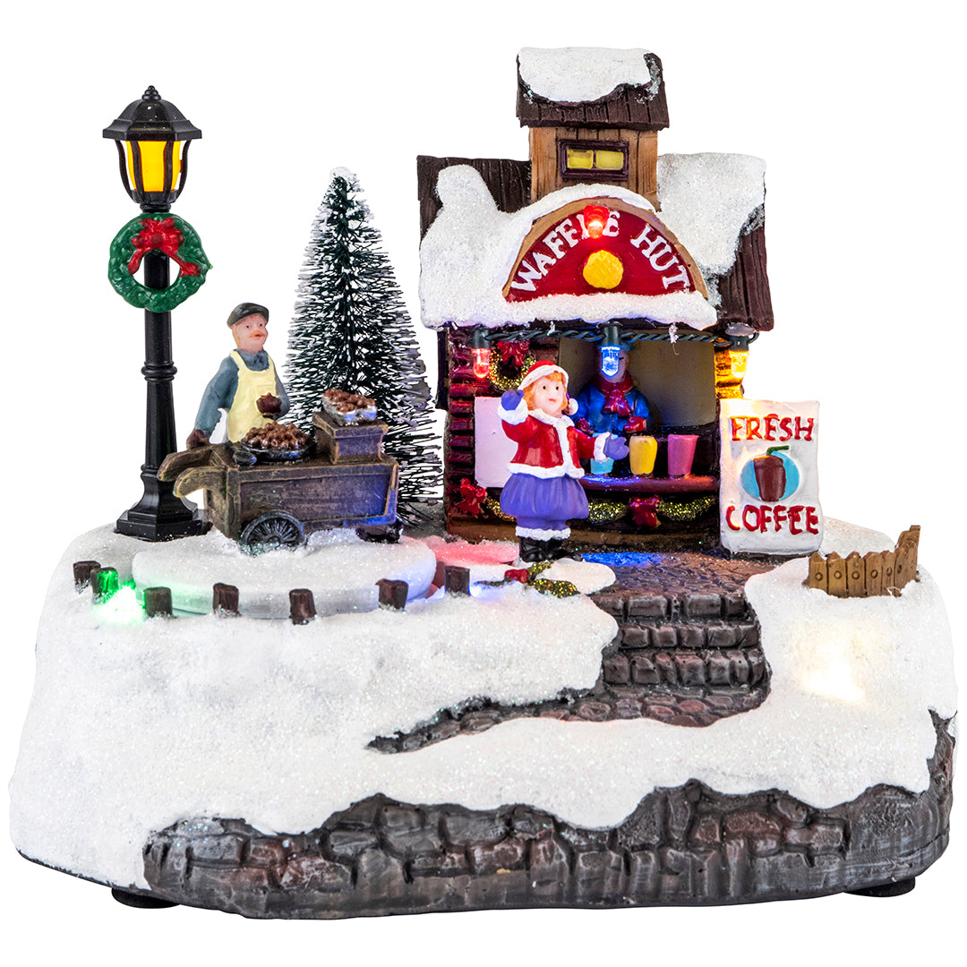 Shop waffle animated Multicolor-B/O-LED-19x14x15,5cm