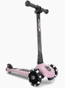 SCOOT AND RIDE - Highwaykick 3 LED - Monopattino Rosa (Rose) | 3-6 anni
