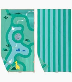 TRIXIE - Quut PlayTowel XL Safari | Telo Mare e Tappeto Gioco 2-in-1