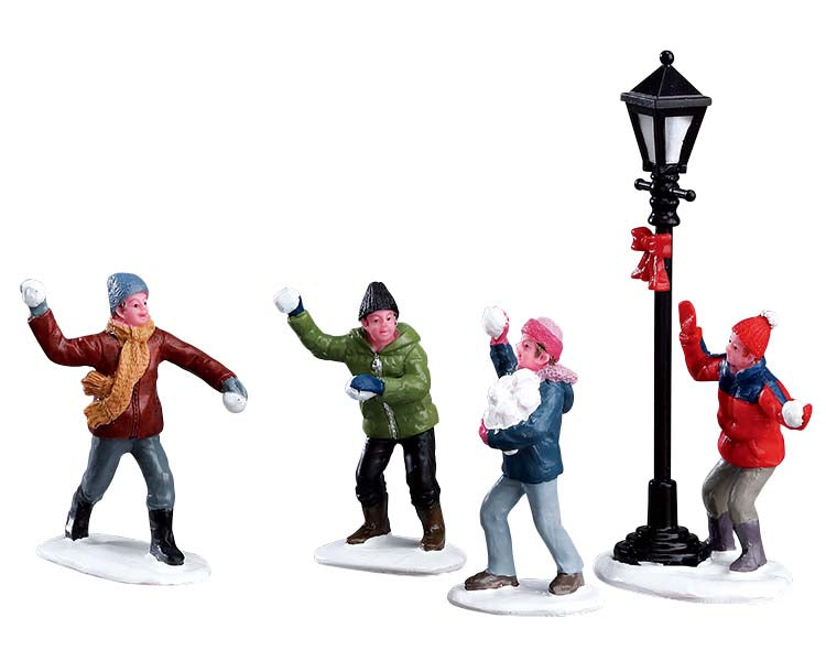 SNOWBALL FIGHT!, SET OF 4 32133-AA