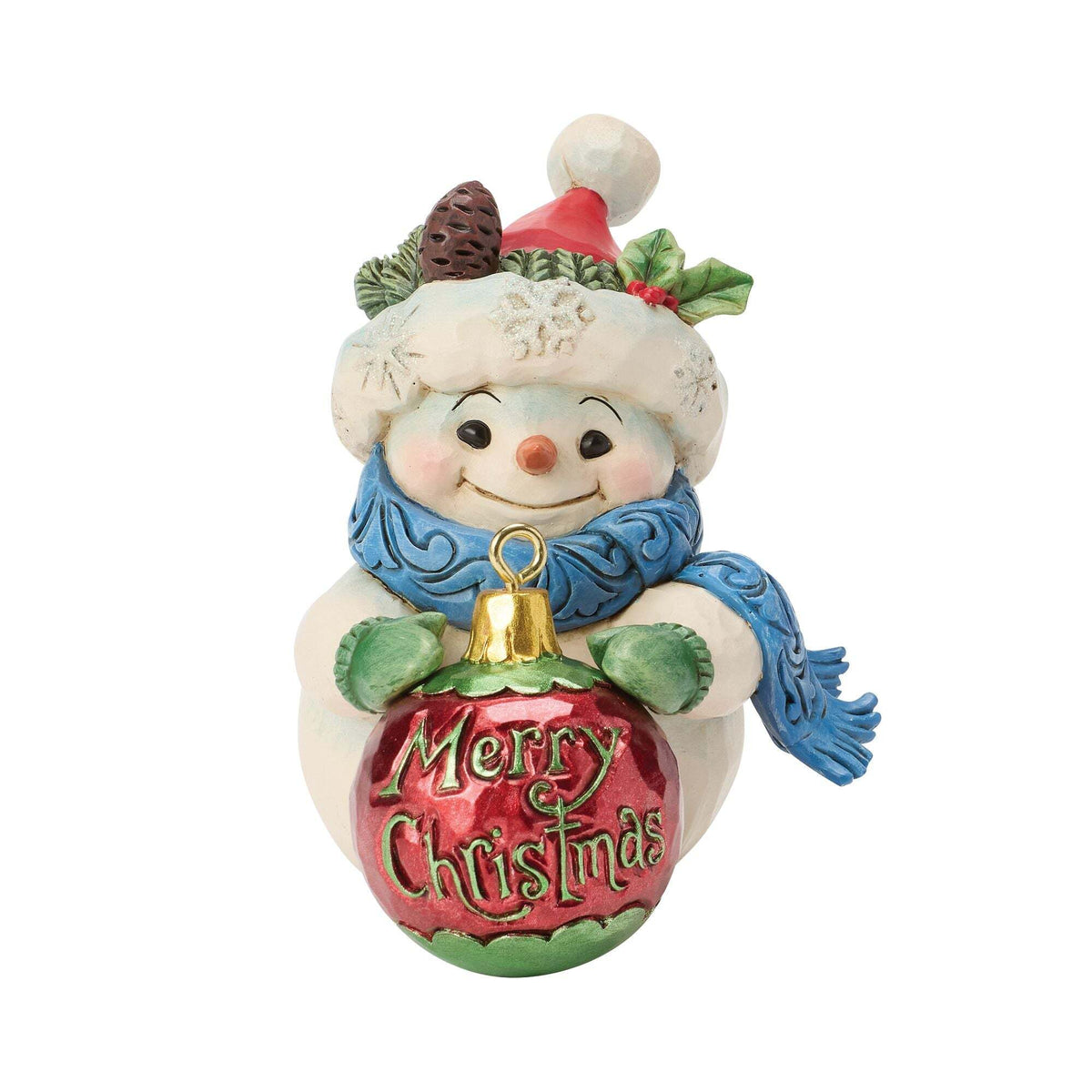 JIM SHORE - SNOWMAN WITH LARGE BALL