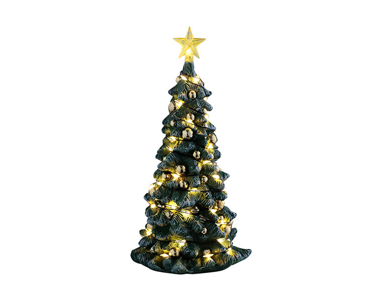 SNOWY CHRISTMAS TREE, CLEAR LIGHT, B/O (4.5V) 54526-SQ