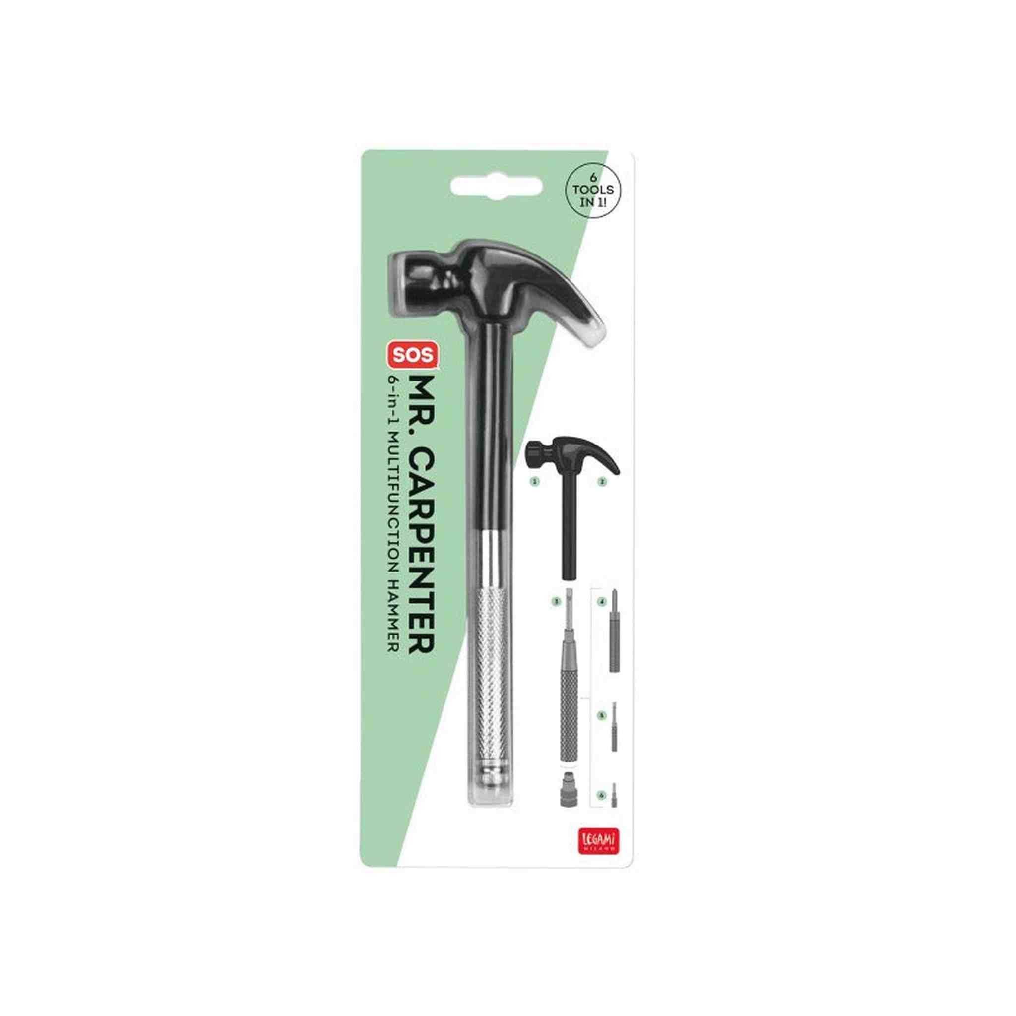 SOS MR.CARPENTER- Martello Multifunzione 6 in 1