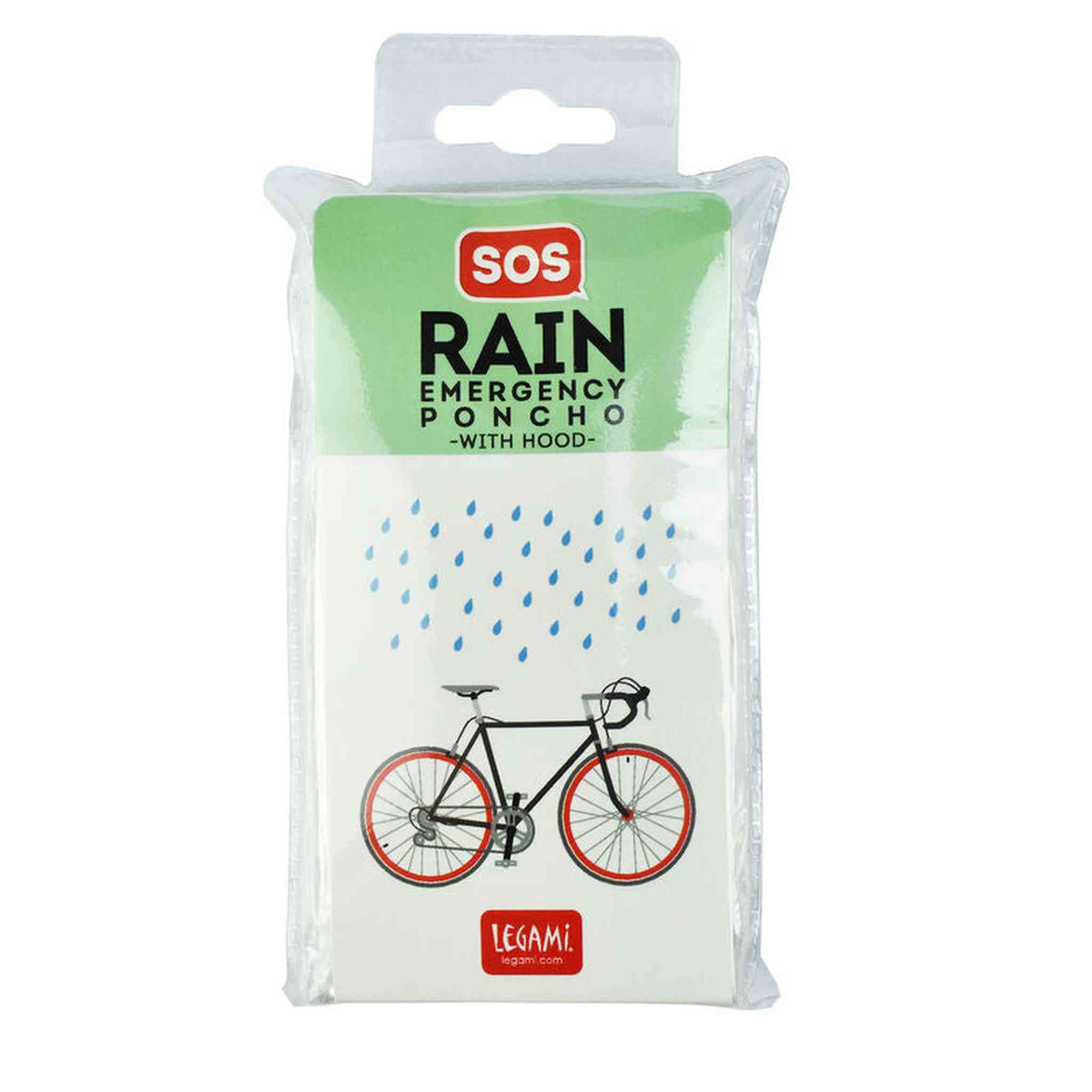 SOS-Poncho Usa e Getta, con Cappuccio