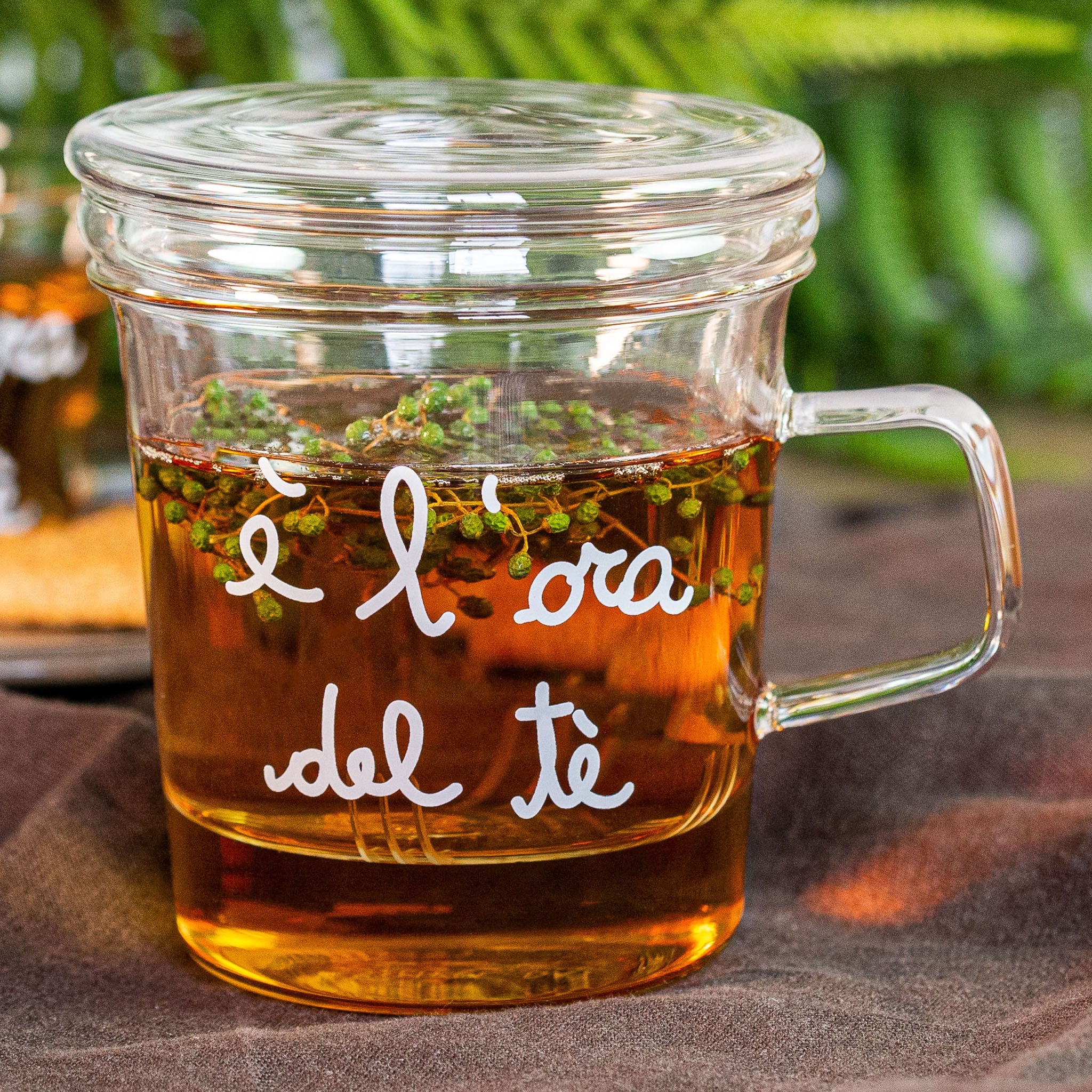 SIMPLE DAY - Mug con Infusore in vetro borosilicato È l'Ora Del Tè