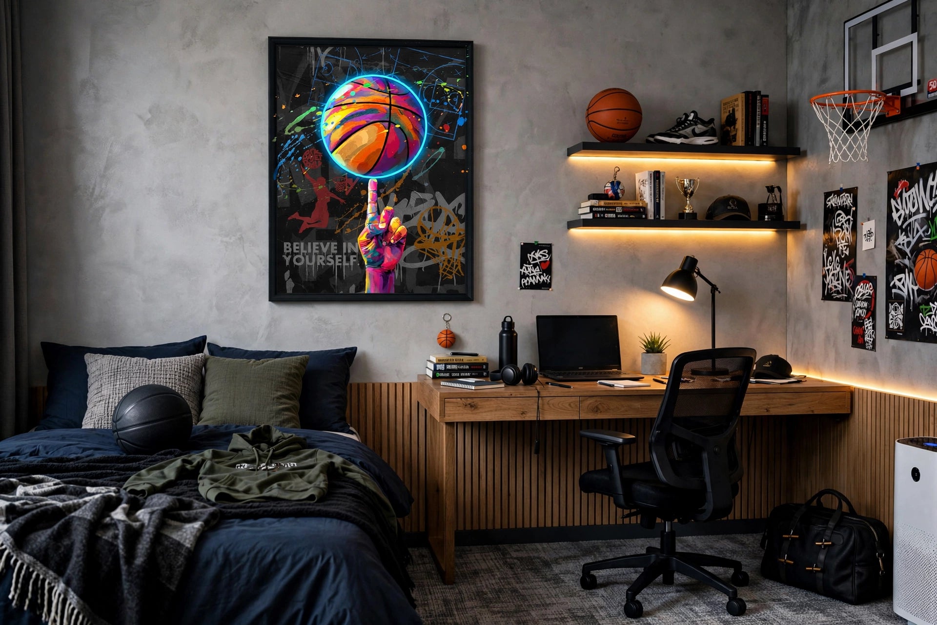 Palais Royal Quadro LED Basketball 60x80 cm