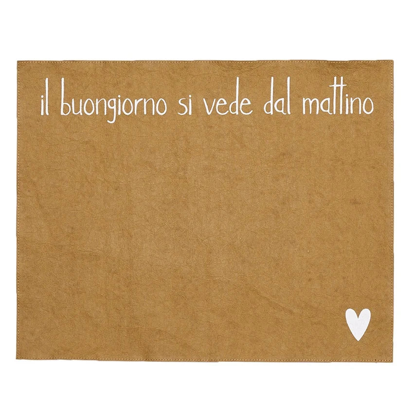 Simple Day Tovaglietta in Fibra di Cellulosa 36x45 cm - Il buongiorno si vede dal mattino